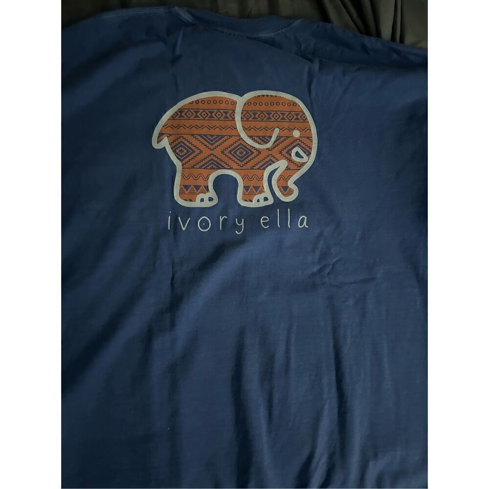 Ivory Ella Blue/Orange Aztec Print - Picture 2 of 2